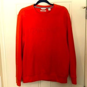 Calvin Klein Men’s Orange Crewneck Sweater